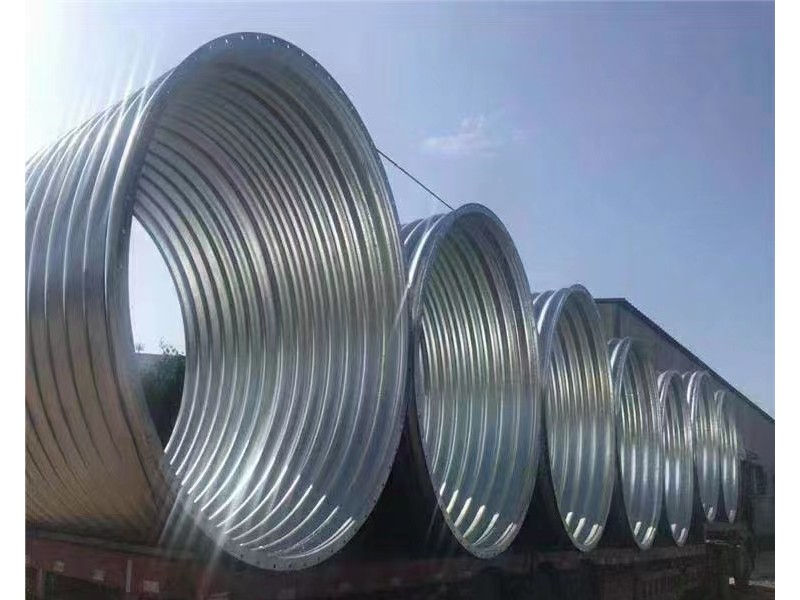 直径4米钢波纹涵管 热镀锌金属波纹管涵厂包安装图3