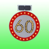 圆形限速标志牌 太阳能标志牌生产厂家